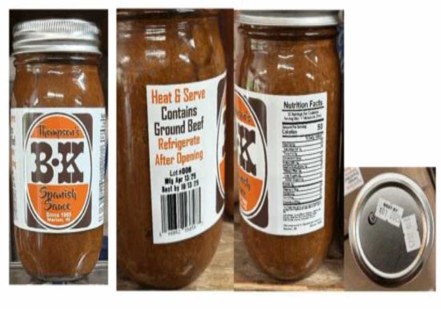 USDA problems public advising about Thompson's meat sauces