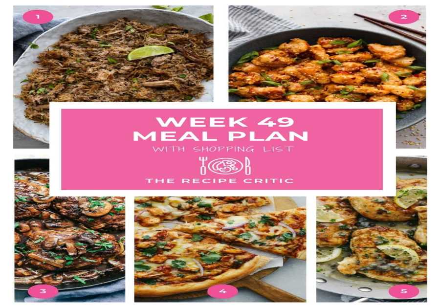 Weekly Meal Strategy # 49.