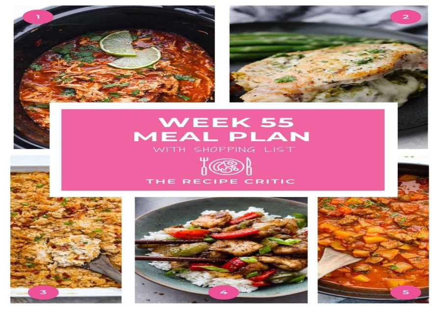 Weekly Meal Plan # 55.