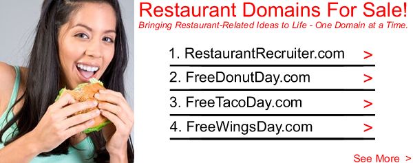 Restaurant Domains For Sale!