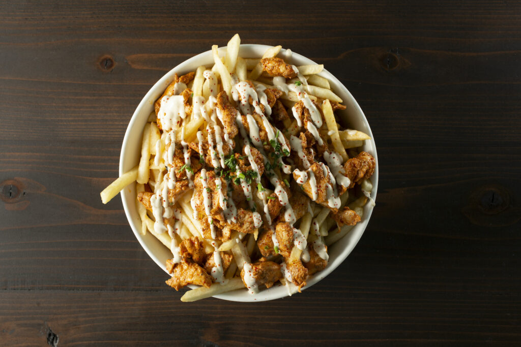 Weeknight fries, totally packed