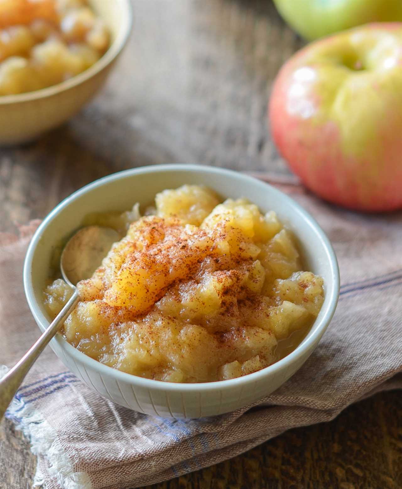 bowl of homemade applesauce