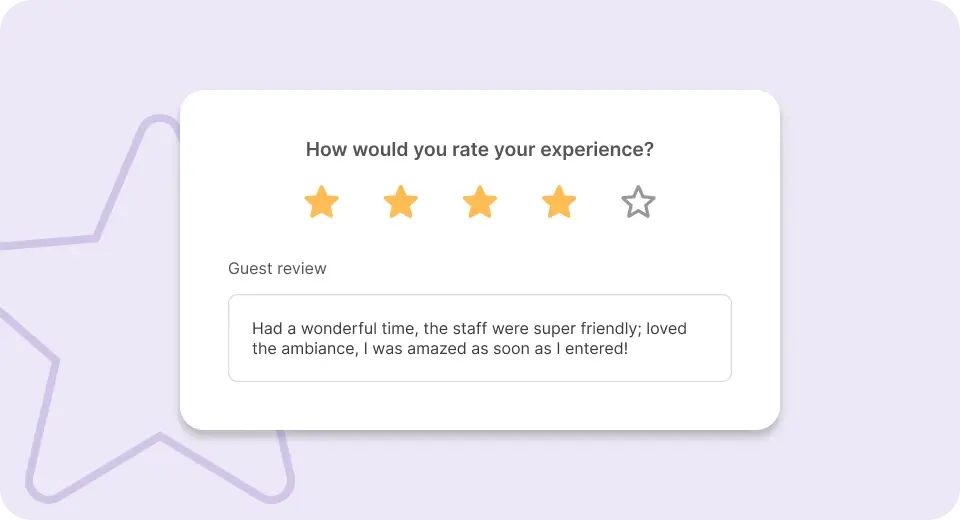 Restaurant guest reviews and surveys