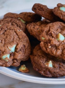 double chocolate mint cookies