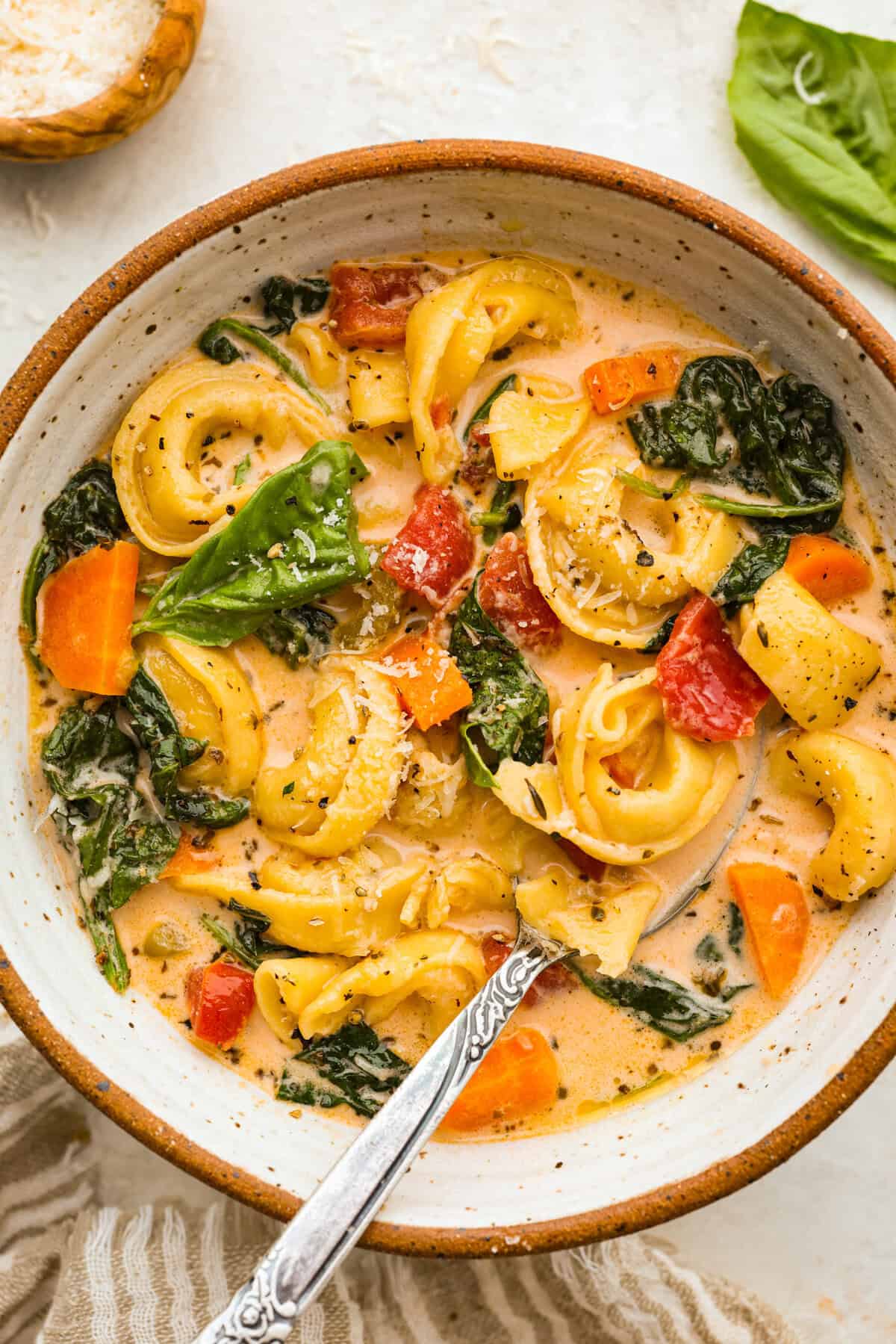 Creamy Vegetable Tortellini Soup