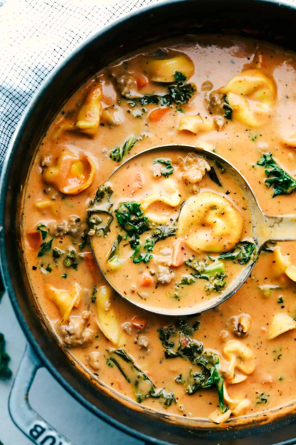 Creamy Vegetable Tortellini Soup