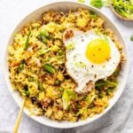 Bowl of Indonesian Fried Rice (Nasi Goreng Ayam)