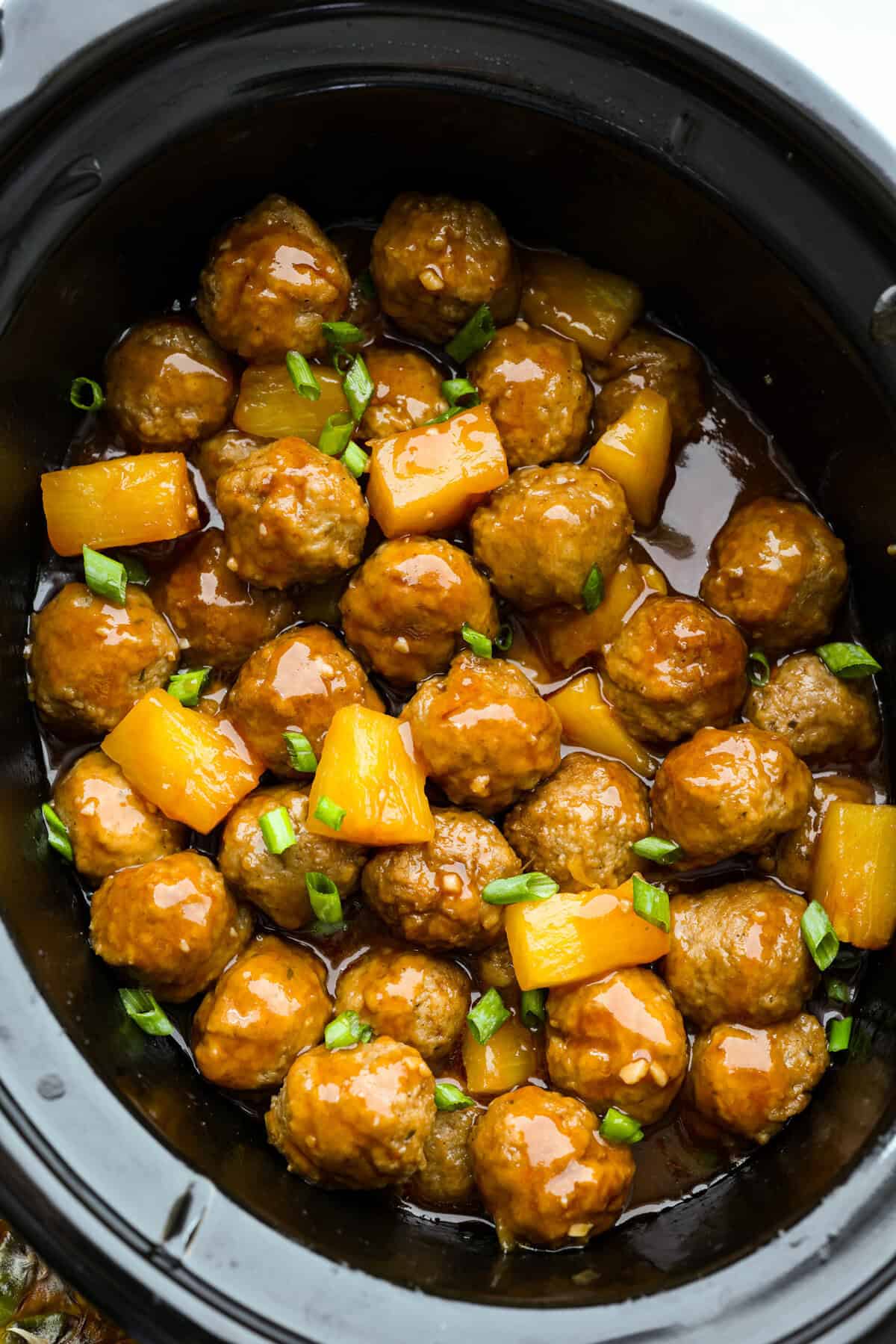 Crock Pot Huli Meatballs