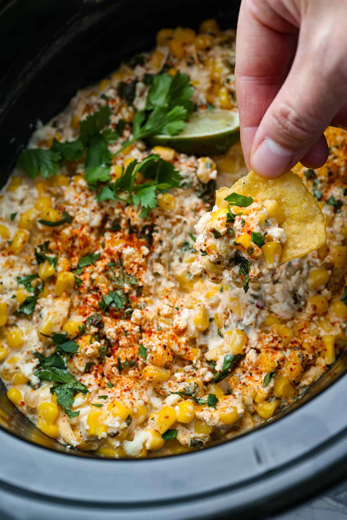 Crockpot Mexican Street Corn Dip