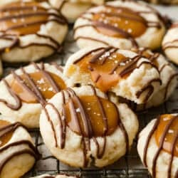 Twix Thumbprint Cookies