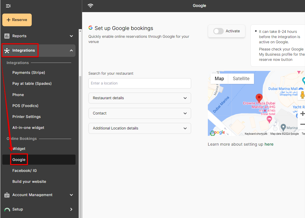 Google Reservations for Restaurants: How to Enable Reserve with Google via Eat App