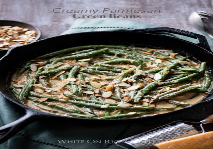 Creamy Eco-friendly Beans with Parmesan and Toasted Almonds
