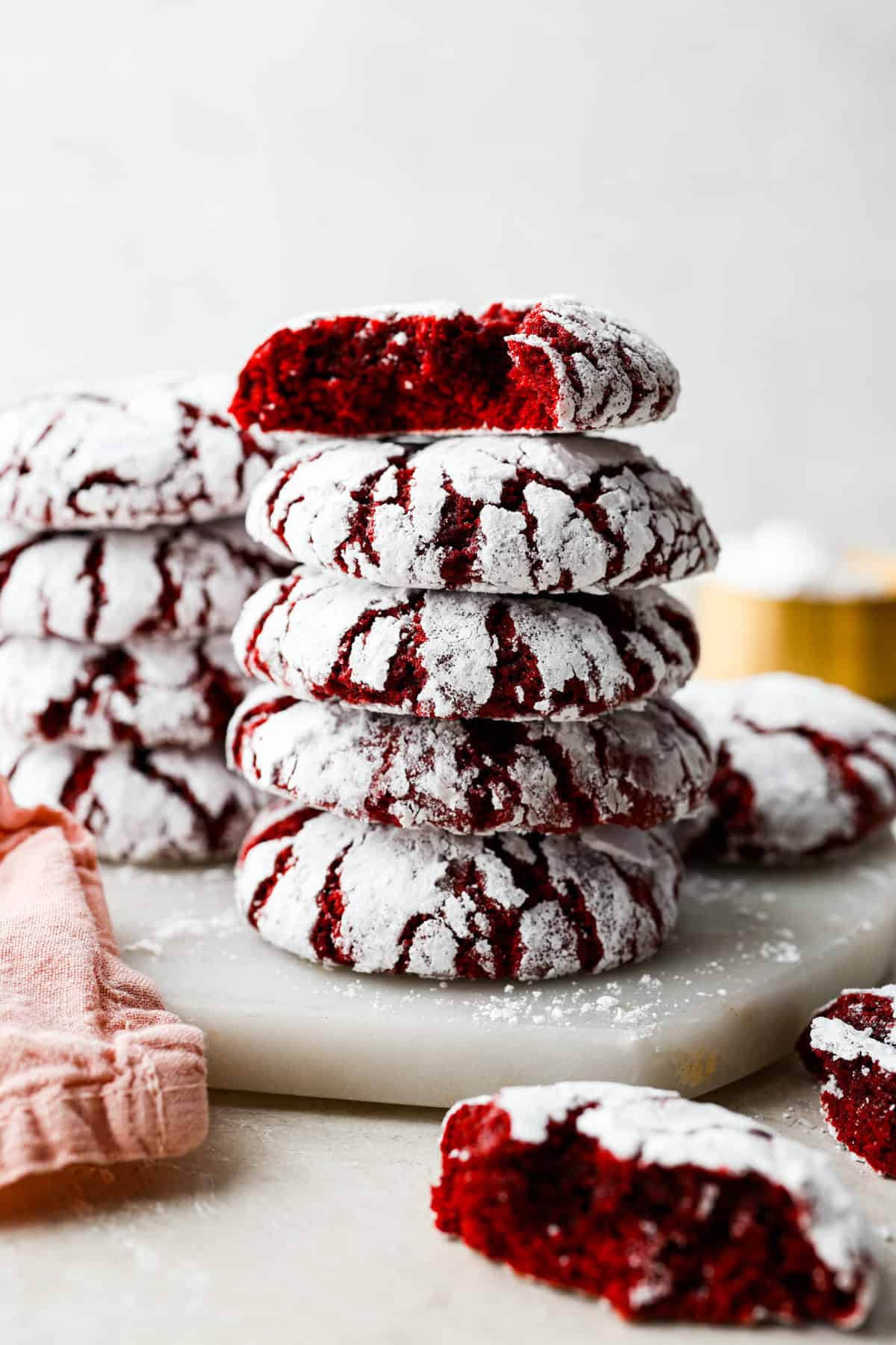 Red Velour Crinkle Cookies