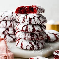 Red Velour Crinkle Cookies