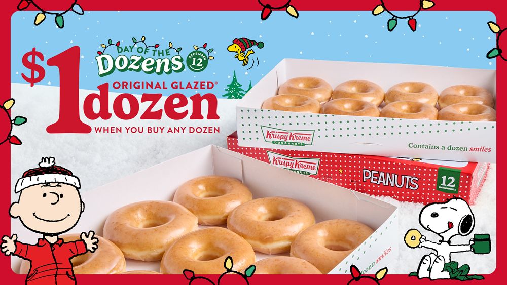 Krispy Kreme Spreads More Holiday Cheer with Return of Annual 'Day of the Dozens' on 12/12