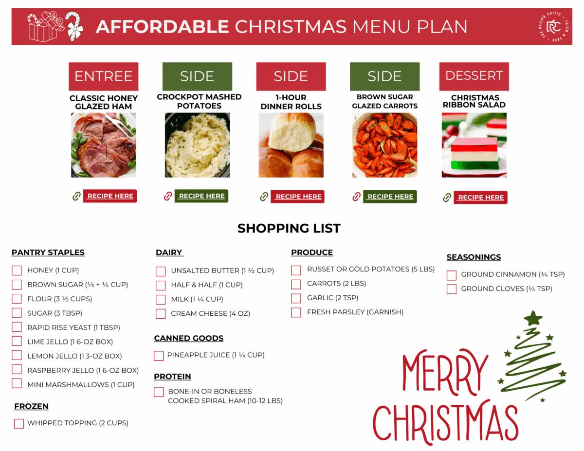 $55 Xmas Dinner Menu (Yes, It Feeds 6-8!).