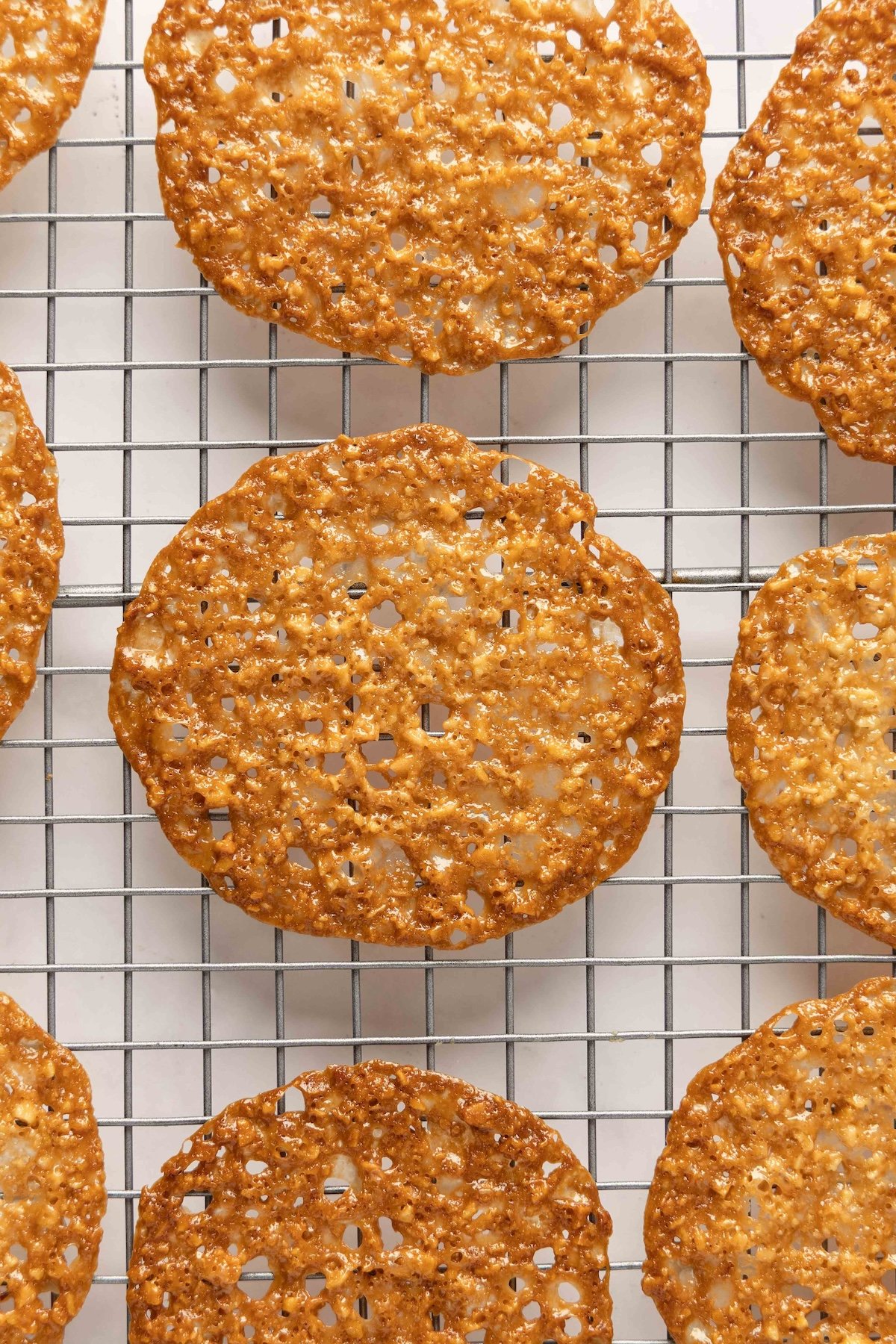 baked cookies on cooling rack