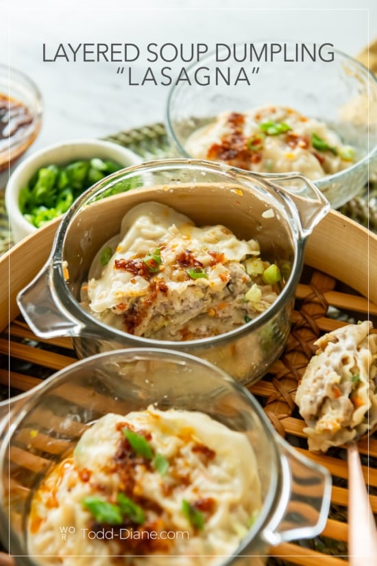 layered soup dumpling lasagna 