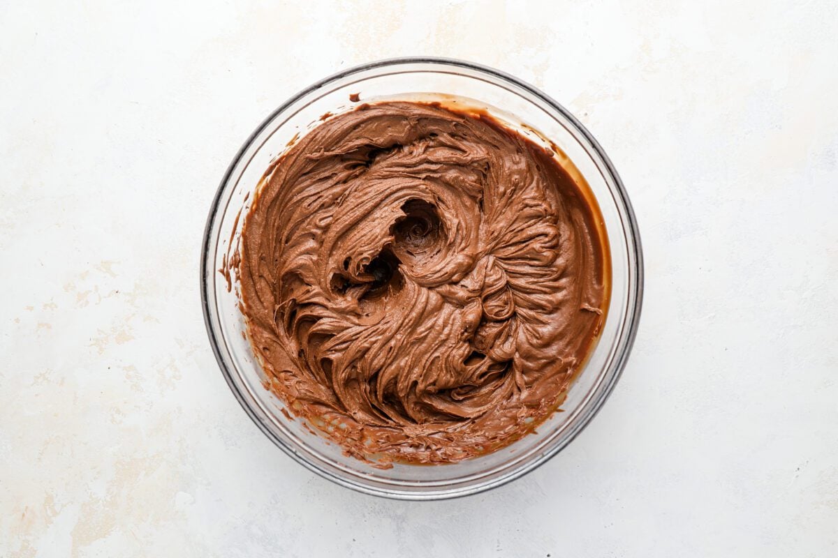 medium bowl with thickened whipped ganache