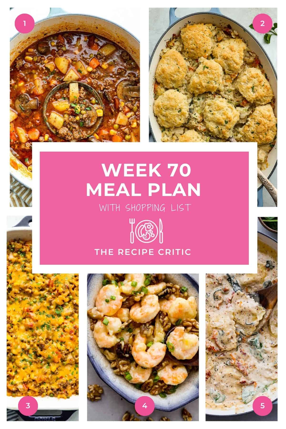 Weekly Meal Strategy 70