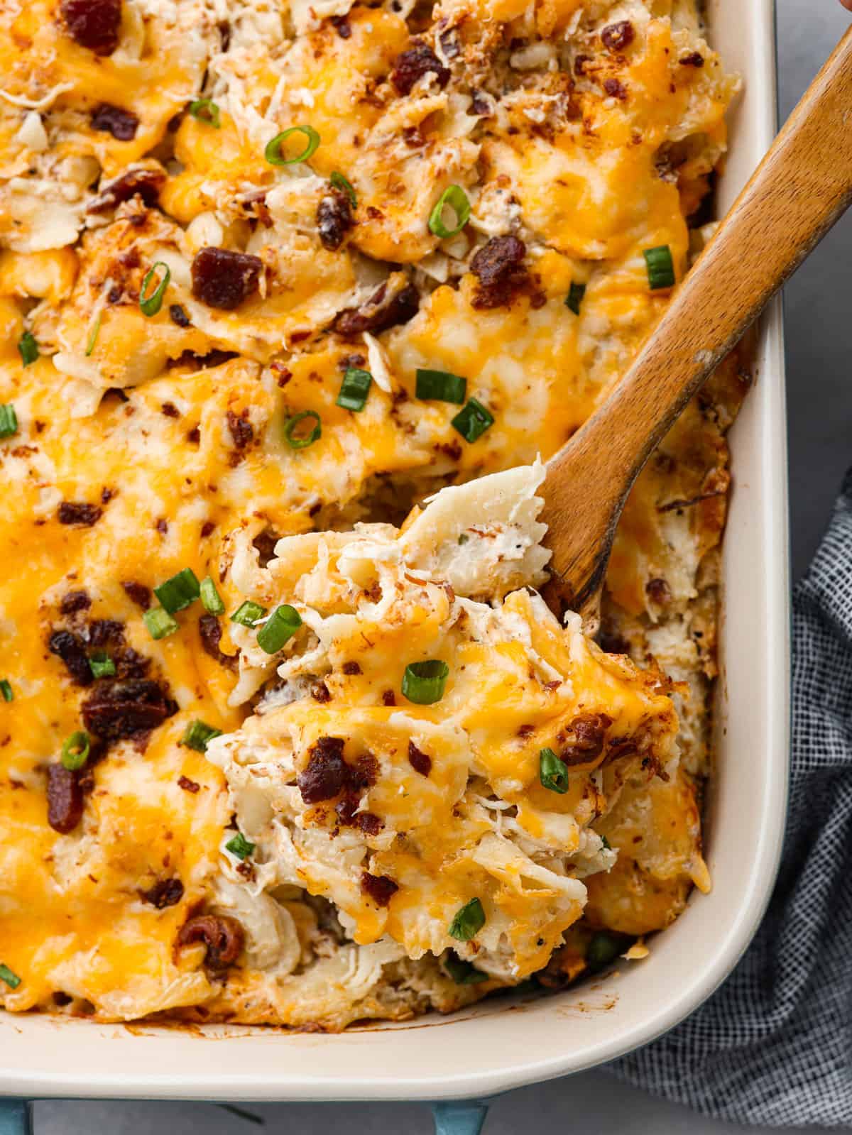 Cheesy Alfredo Ravioli Casserole