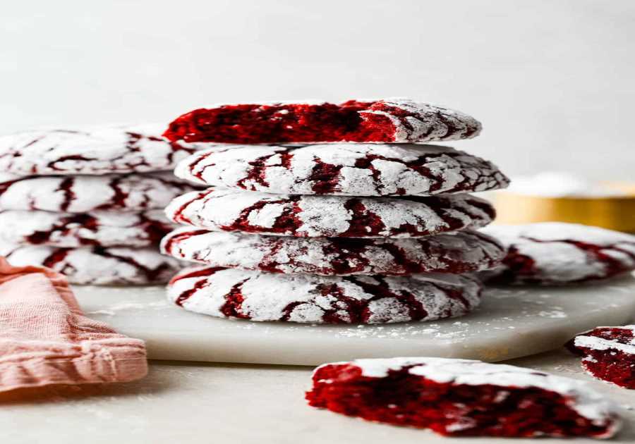 Red Velour Crinkle Cookies