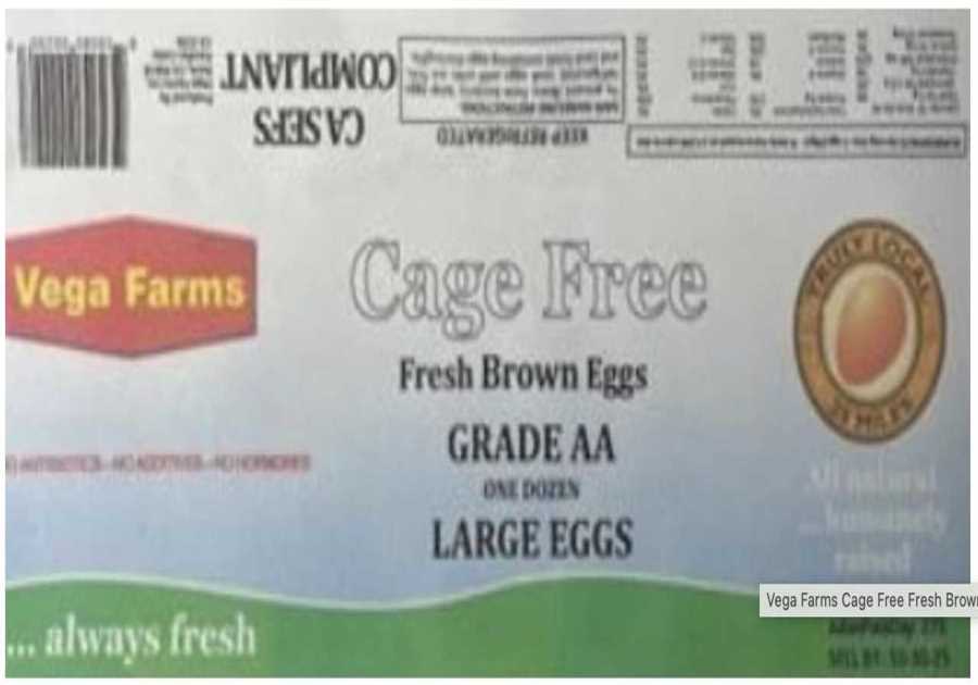 Greater than 60 ill in The golden state after consuming eggs; recall launched