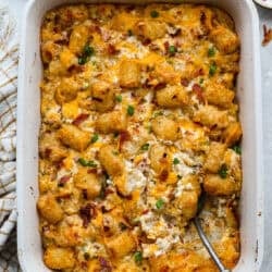 Break Tater Tot Covered Dish