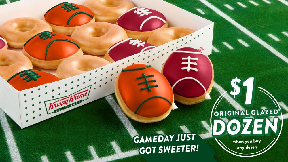 Krispy Kreme Helping Fans Level up Monday's Football Festivities With Limited-Edition Championship Dozen, Available Monday, Jan. 19