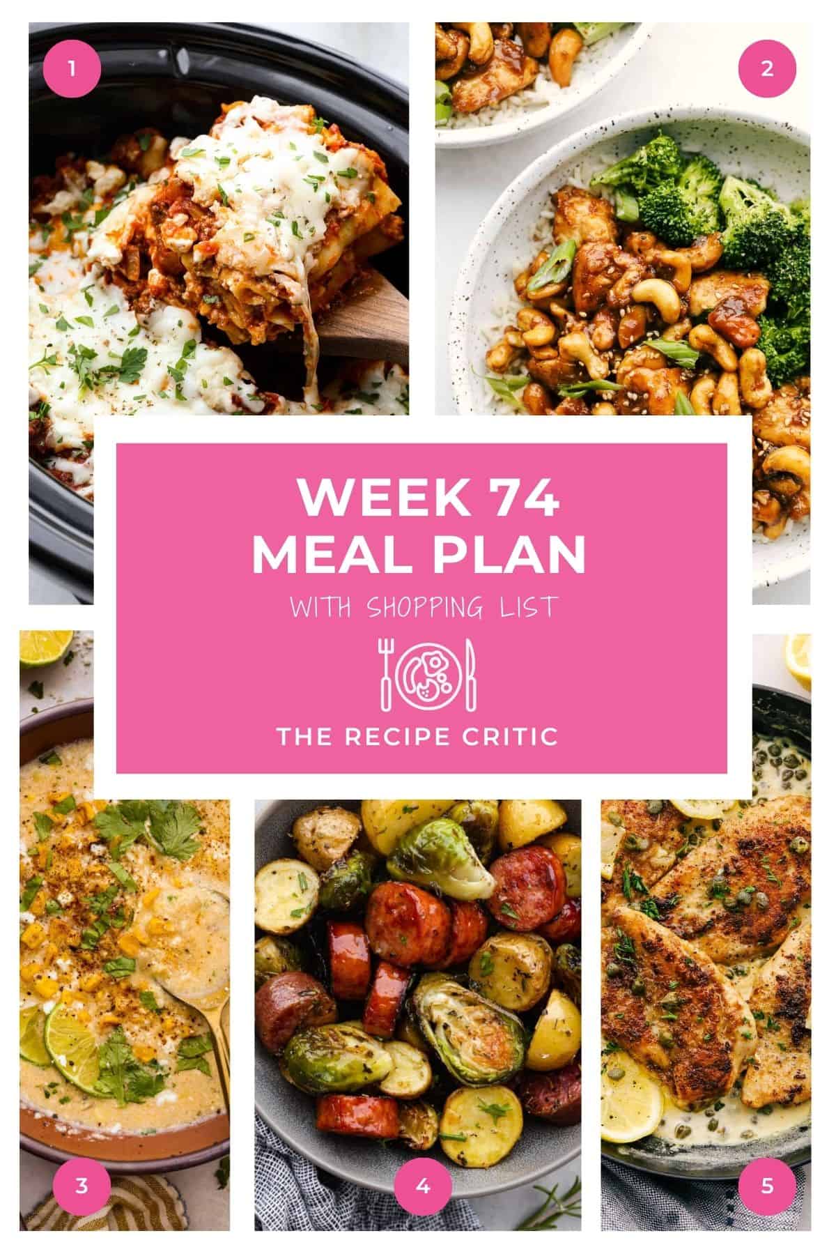Weekly Meal Strategy # 74.