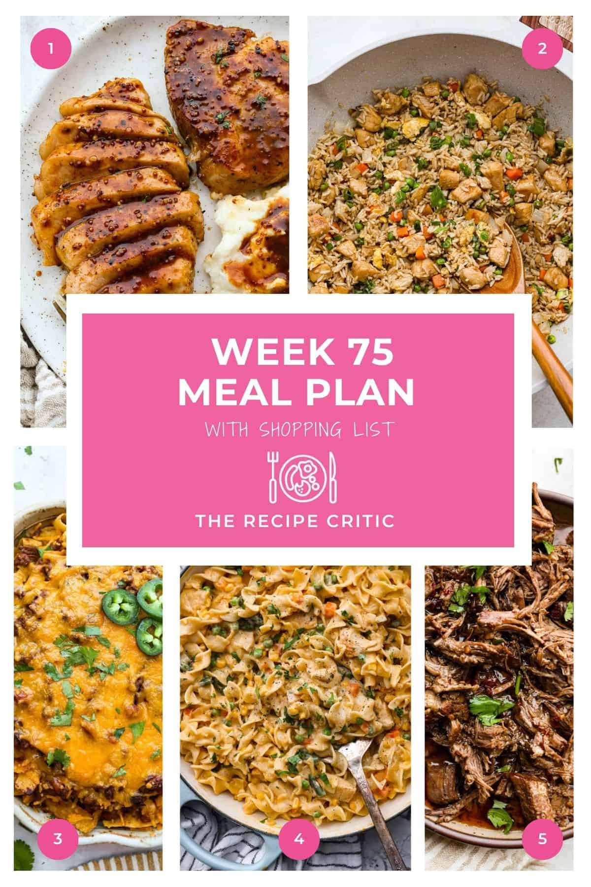 Weekly Dish Plan # 75.