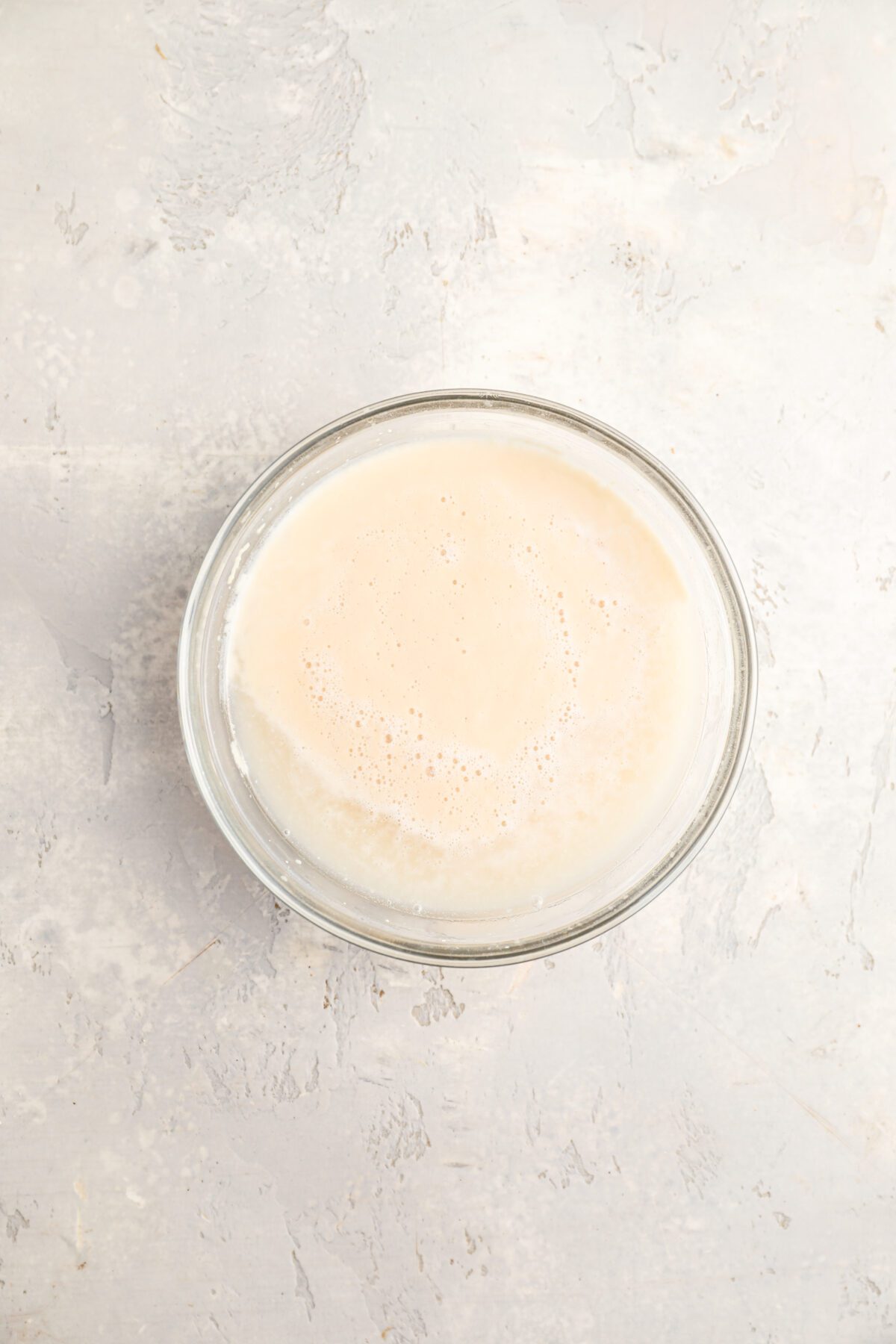 yeast and warm water in bowl
