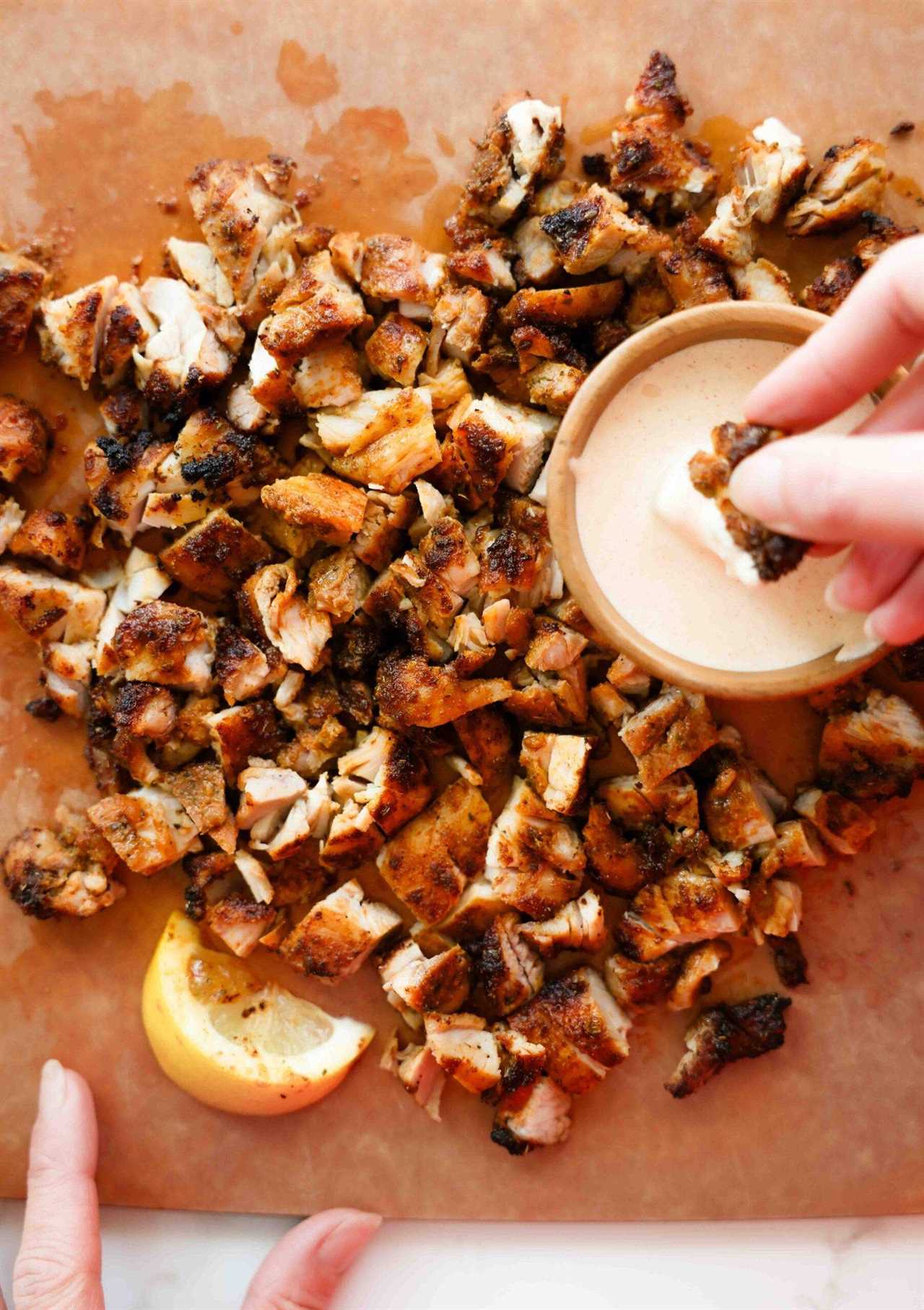 Air Fryer Chicken Thighs on a cutting board