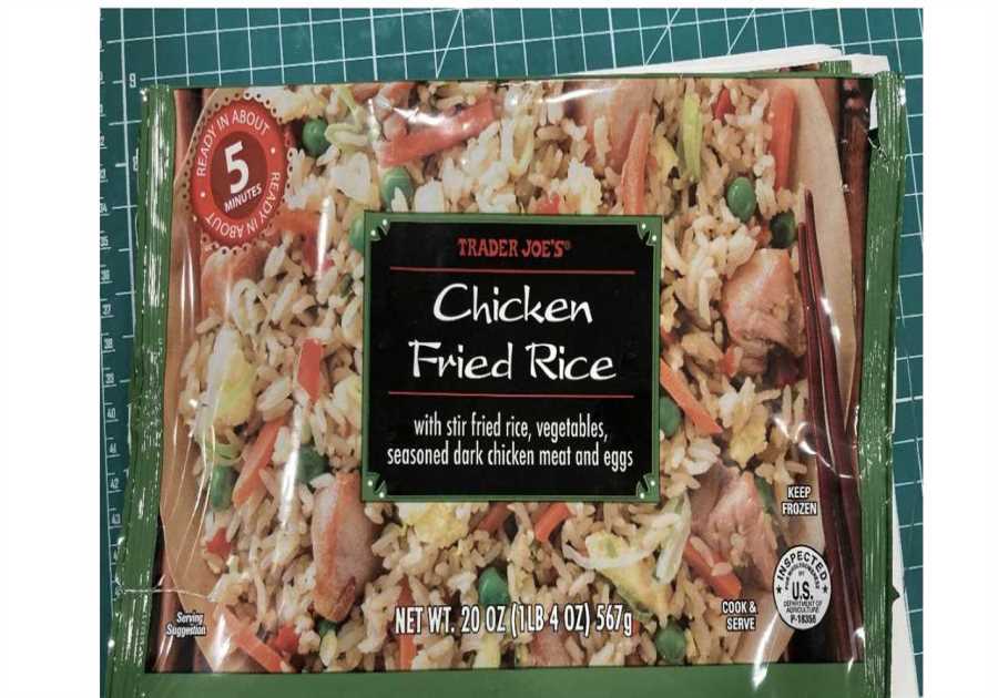 More than 3 million pounds of chicken fried rice-- consisting of Trader Joe's brand name-- remembered because of glass