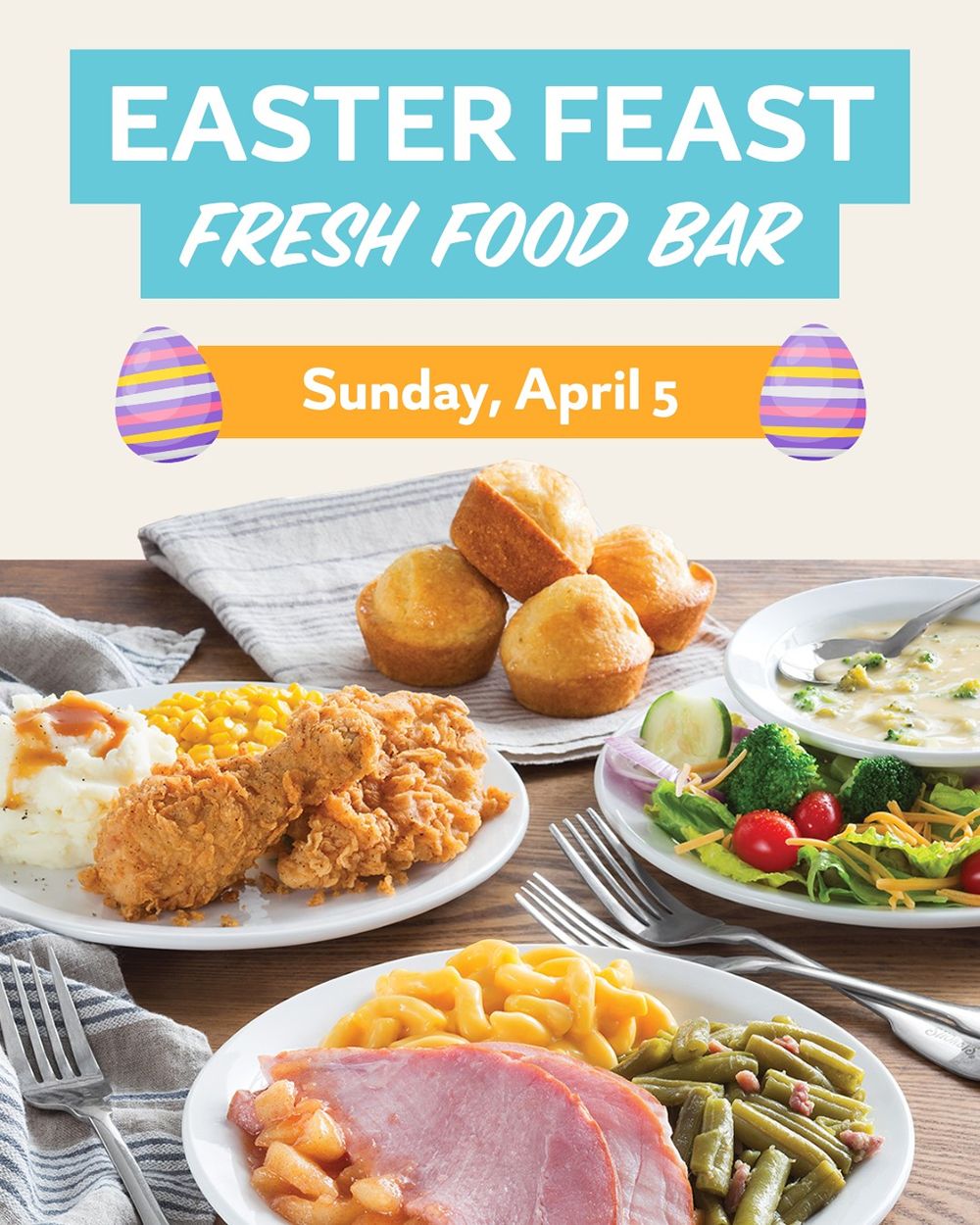 Shoney's Invites America to Enjoy Its Easter Feast on Sunday, April 5, 2026, with an All You Care to Eat Fresh Food Bar Featuring Delicious Holiday Favorites