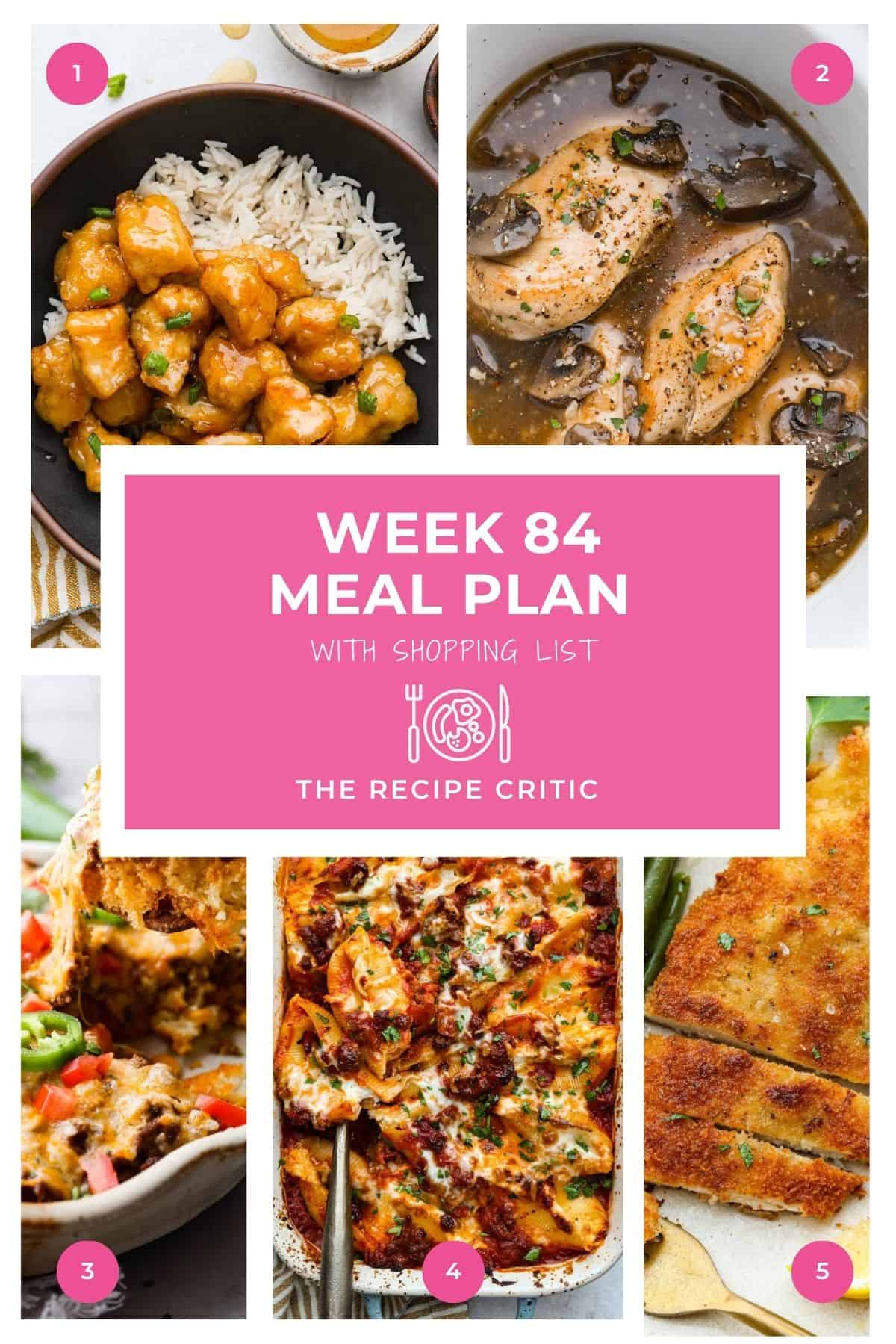 Weekly Meal Plan # 84.