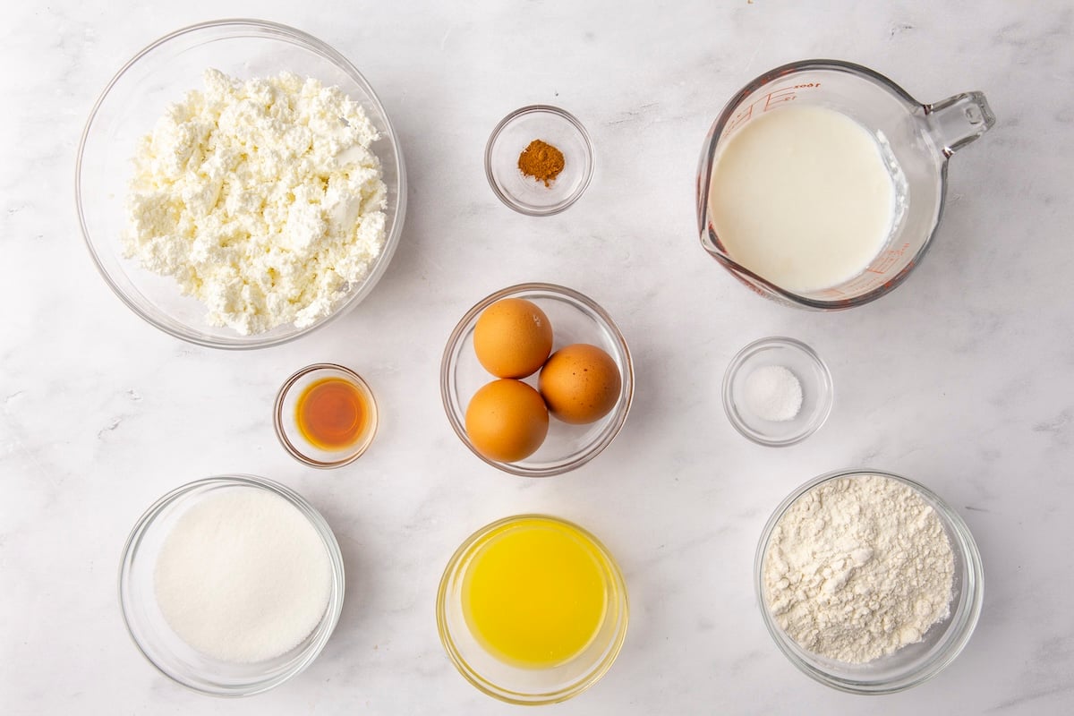 ingredients for cheese blintzes