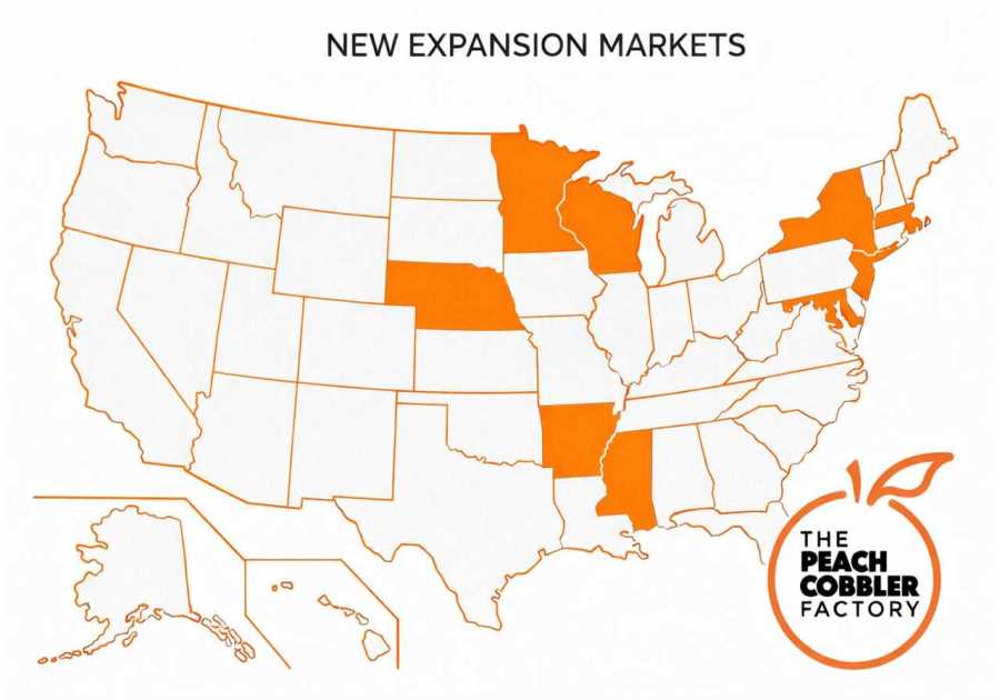 The Peach Cobbler Manufacturing Facility Reveals Growth right into Seven New States: New Jacket, Pennsylvania, Nebraska, Rhode Island, Minnesota, Massachusetts, and Arkansas