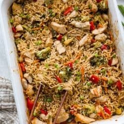 One Pan Baked Ramen Noodles