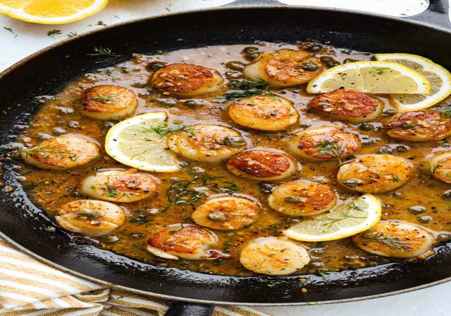 Lemon Frying Pan Seared Scallops