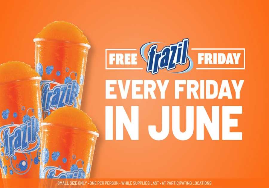 Free Frazil Friday Goes Back To Begin Summer Season with Millions of Free Slush Drinks