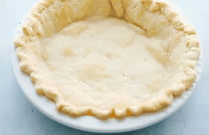 Pie crust all baked and ready. 