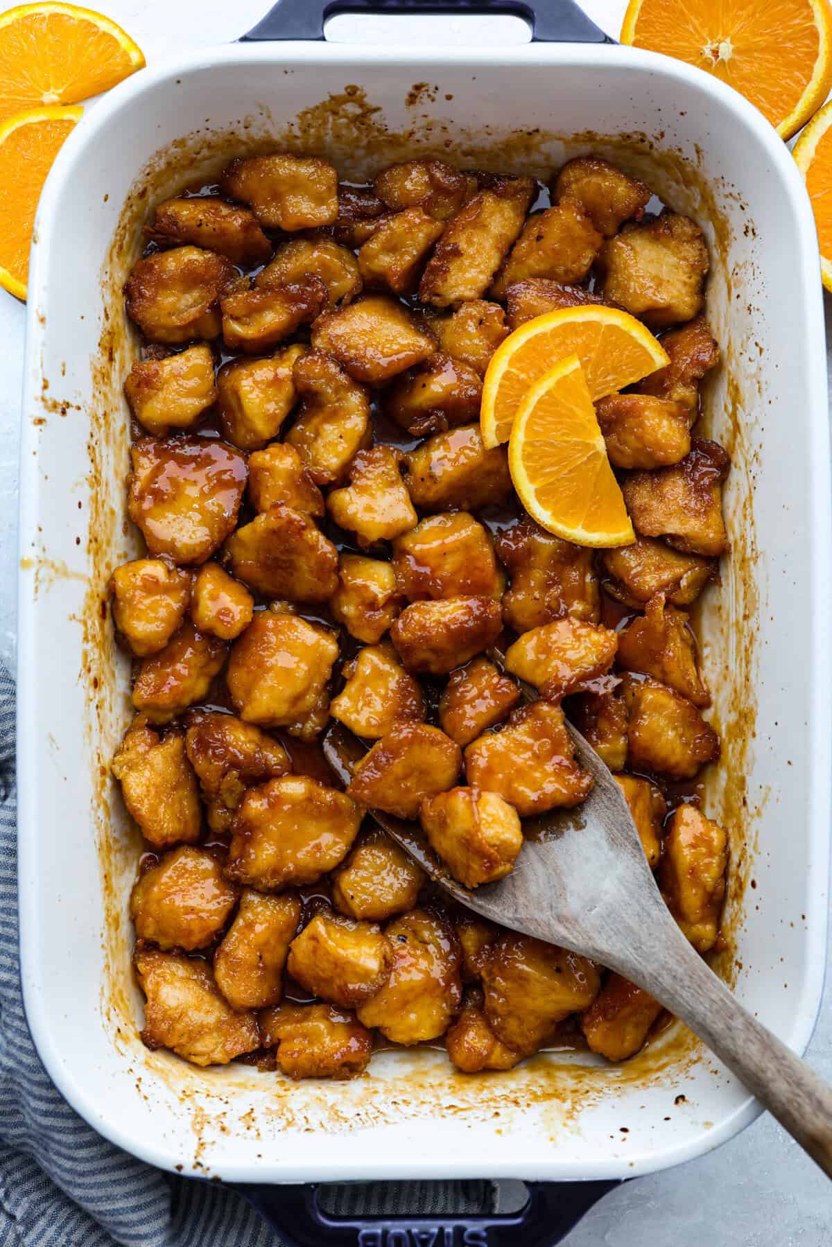 Baked Orange Hen