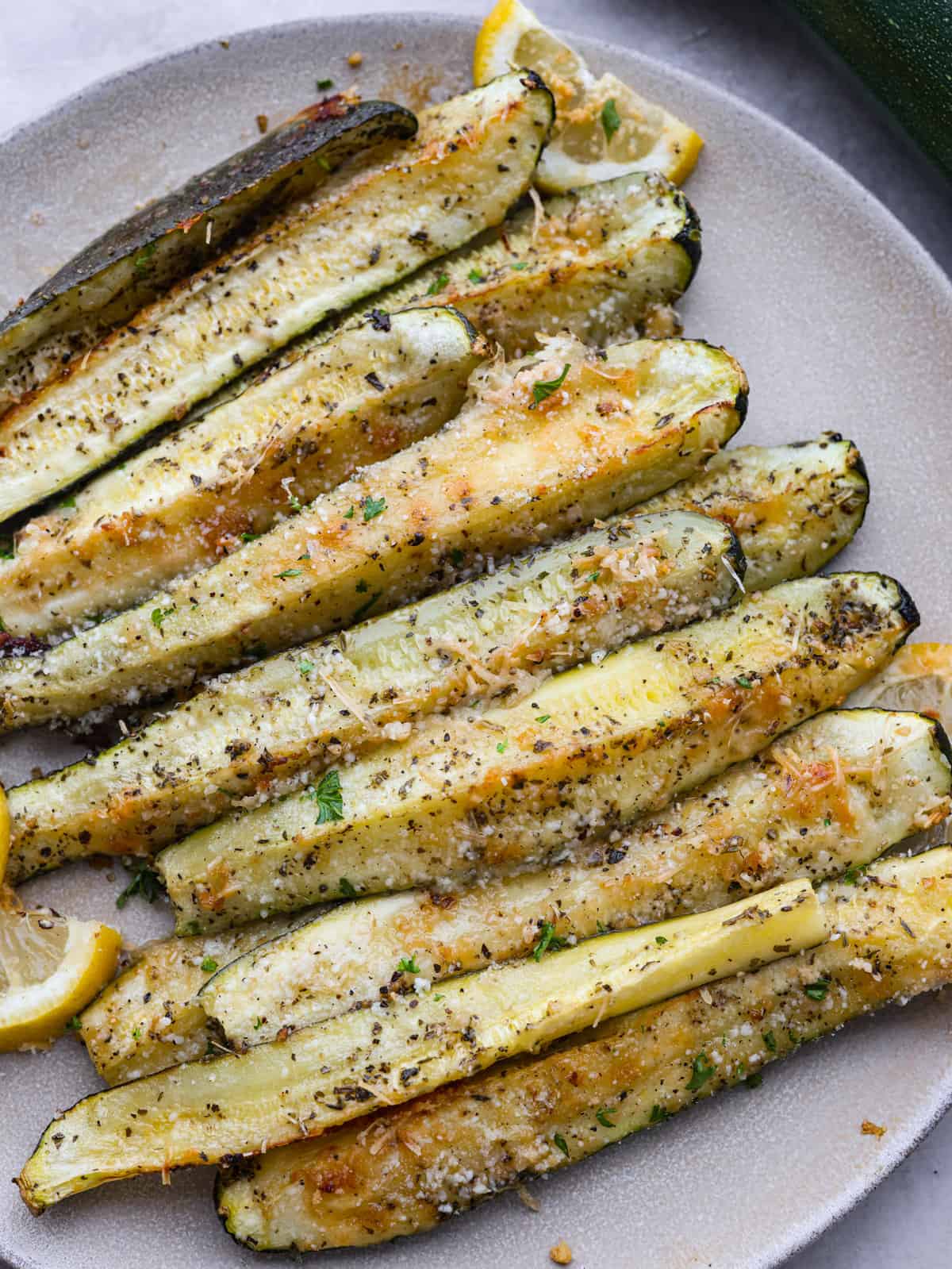 Crispy Parmesan Garlic Poultry With Zucchini