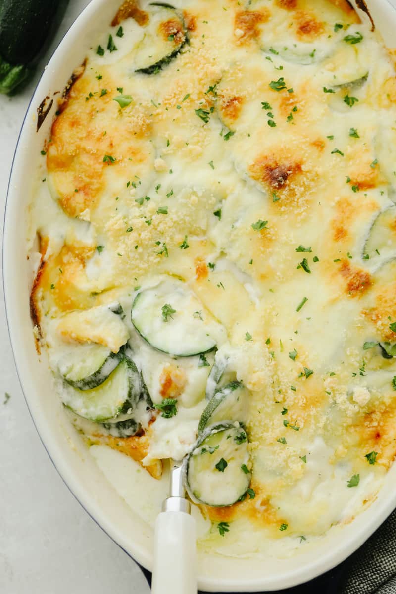 Crispy Parmesan Garlic Poultry With Zucchini