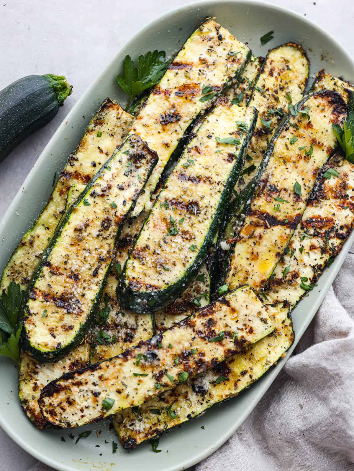 Crispy Parmesan Garlic Poultry With Zucchini