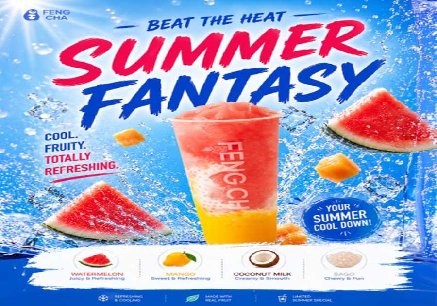 Feng Cha Launches Summer Fantasy, a New Tropical Drink and their Cool Daddy Competition to Commemorate the First Days of Summer Season