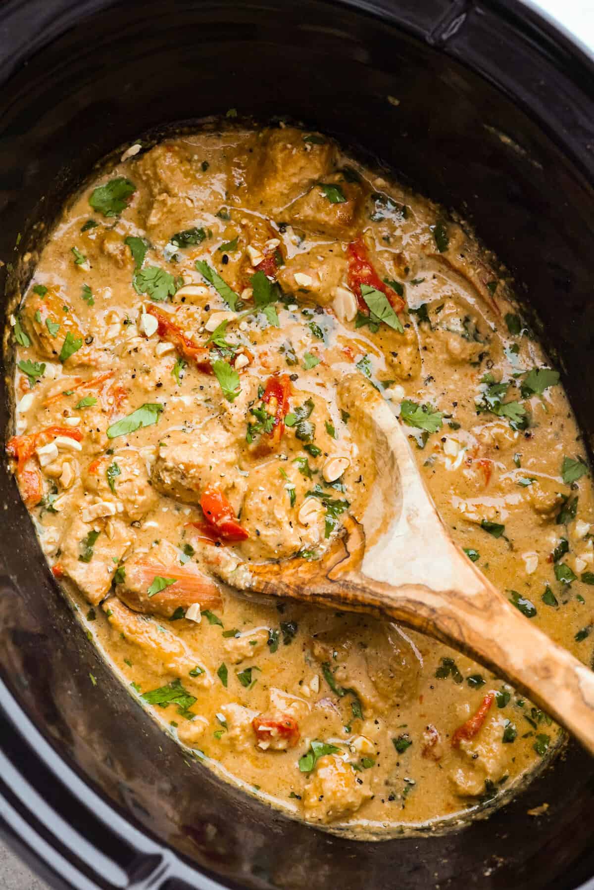 Slow Cooker Thai Peanut Hen