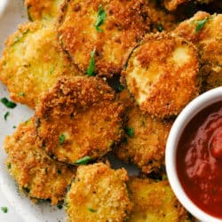 Crispy Parmesan Fried Zucchini