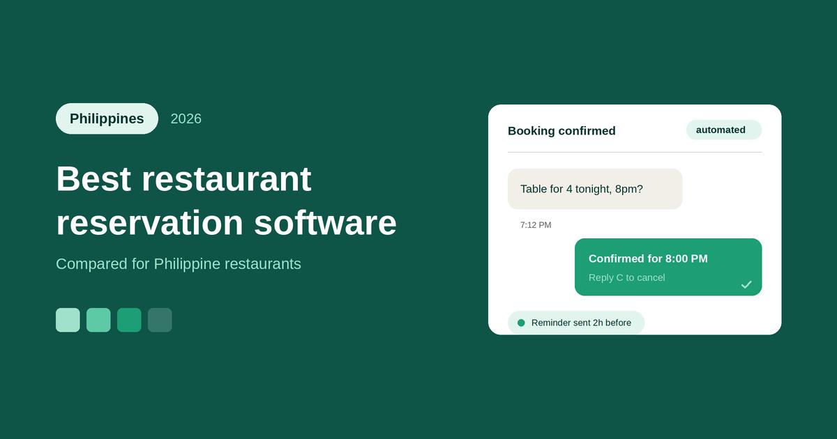 Best Restaurant Reservation Software & Apps in the Philippines (2026)